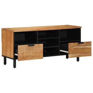 vidaXL TV Cabinet with Drawer Brown 100 x 33 x 46 cm Solid Mango Wood