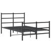 vidaXL Metal Bed Frame without Mattress with Footboard&nbsp;Black 120x200cm