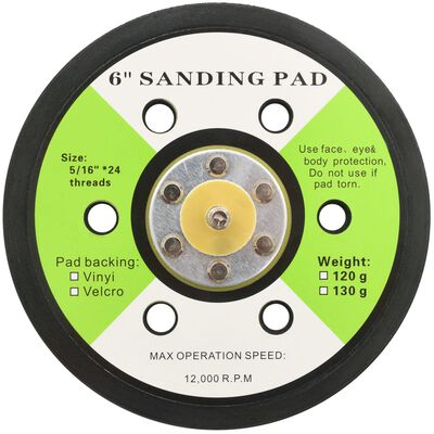 vidaXL Sanding Pads with 6 Holes 3 pcs 15 cm