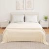 vidaXL Throw Blanket Cream 350 x 270 cm Fleece