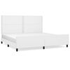 vidaXL Bed Frame without Mattress White 200x200 cm Faux Leather