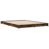 vidaXL Bed Frame without Mattress Smoked Oak 120x200 cm