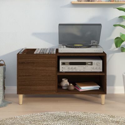 vidaXL Record Cabinet Brown Oak 84.5x38x48 cm Engineered Wood