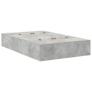 vidaXL Storage Bed Frame Concrete Grey 120 x 200 cm Engineered Wood