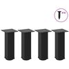 vidaXL Coffee Table Legs 4 pcs Black 30-32 cm Steel
