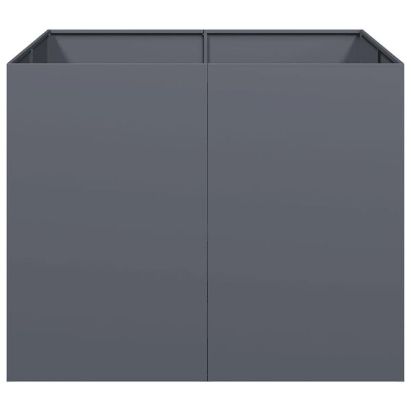 vidaXL Planter Anthracite 100x100x80 cm Steel