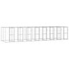 vidaXL Outdoor Dog Kennel Galvanised Steel 19,36 m&sup2;