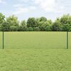 vidaXL Fence with Posts Green 0.5 x 25 m Steel