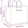 vidaXL Paper Bags 250 pcs with Handles Black 32x22x28 cm