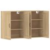 vidaXL Wall Mounted Cabinets 2 pcs Sonoma Oak Engineered Wood