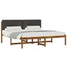 vidaXL Bed Frame with Upholstered Headboard Natural and Dark Grey