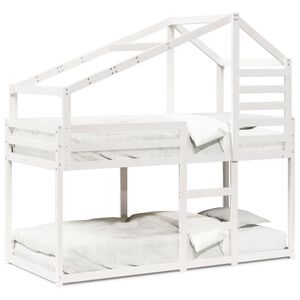 vidaXL Bunk Bed without Mattress White 80x200 cm Solid Wood Pine