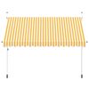 vidaXL Manual Retractable Awning 350 cm Orange and White Stripes