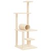 vidaXL Cat Tree with Sisal Scratching Posts Cream 136 cm