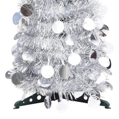 vidaXL Pop-up Artificial Christmas Tree Silver 150 cm PET