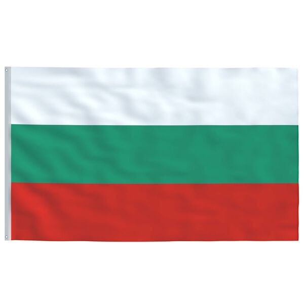 vidaXL Bulgaria Flag and Pole 5.55 m Aluminium