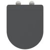vidaXL Toilet Seat Anthracite 44 x 36.4 x 3.4 cm Duroplast