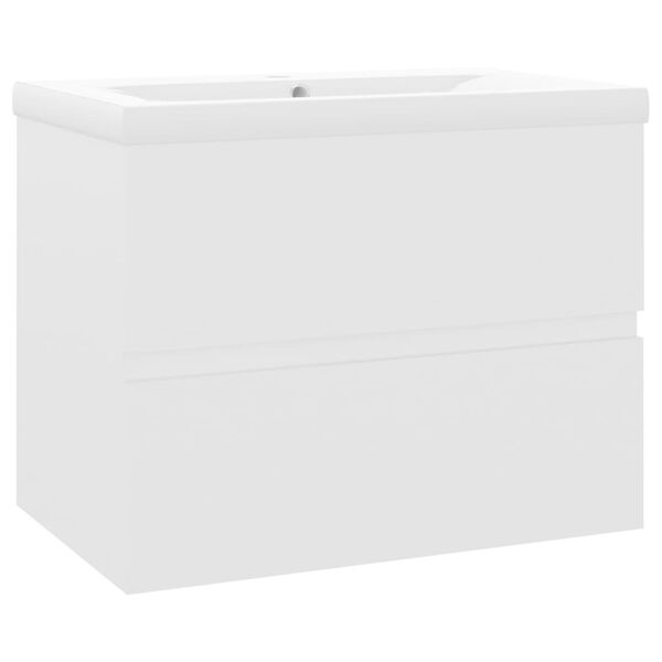 vidaXL Sink Cabinet with Built-in Basin White Engineered Wood