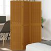 vidaXL Room Divider 3 Panels Brown Solid Wood Paulownia