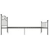 vidaXL Bed Frame without Mattress Grey Metal 160x200 cm