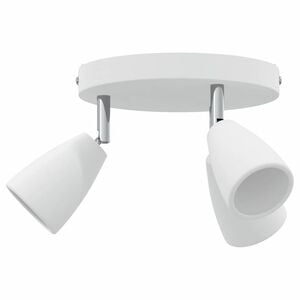vidaXL Ceiling Spotlight with Spotlights White 19 x 19 x 14.5 cm Metal