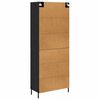 vidaXL Highboard Black Oak 69.5 x 34 x 180 cm Engineered Wood