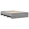 vidaXL Bed Frame without Mattress Grey Sonoma 120x190 cm Small Double Engineered Wood