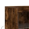 vidaXL Sideboard Smoked Oak 81x37x100 cm Engineered Wood
