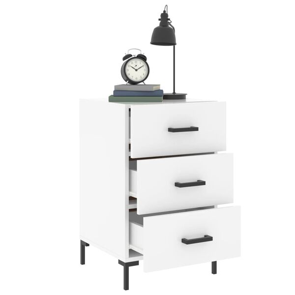 vidaXL Bedside Cabinet White 40x40x66 cm Engineered Wood