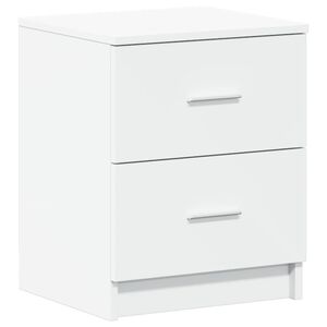 vidaXL Bedside Cabinet with 2 Drawers White 40x36x50 cm