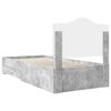vidaXL Bed Frame Concrete Grey 100 x 200 cm Engineered Wood