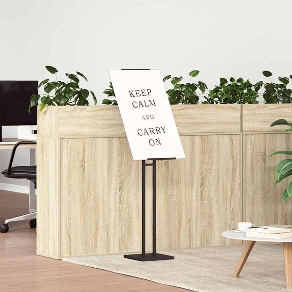 vidaXL Trade Show Displays 2 pcs Black 26.5 x 26.5 x 150 cm Steel