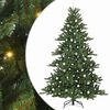vidaXL Artificial Hinged Christmas Tree Green 240 cm PVC and Steel