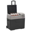 vidaXL Cool Box with Wheel and Adapter Black&Grey 40 L Polypropylene