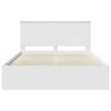 vidaXL Bed Frame with Headboard White 150 x 200 cm Solid Pine Wood