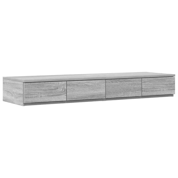 vidaXL Bed Drawers Grey Sonoma 120 x 36.5 x 16.5 cm Engineered Wood