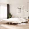 vidaXL Bed Frame without Mattress White Solid Wood 200x200 cm