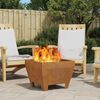 vidaXL Fire Pit Brown 50 x 50 x 38 cm Steel