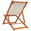 vidaXL Folding Beach Chairs 2 pcs Cream White Fabric