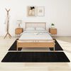 vidaXL Bed Carpets Shaggy High Pile 3 pcs Black