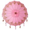vidaXL Parasol with Base Pink 95 x 95 x 260 cm Cotton and Wood
