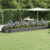 vidaXL Garden Raised Bed Galvanised Steel 523x140x36 cm Anthracite