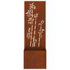 vidaXL Garden Privacy Screen Floral Rusty 50 x 140 cm Weathering steel