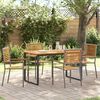 vidaXL Garden Dining Set 5 pcs Grey Solid Acacia Wood