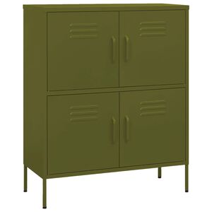 vidaXL Storage Cabinet | Olive Green | Steel | Medium | Stylish Storage
