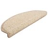 vidaXL Stair Mats 30 pcs 65x21x4 cm Cream Half Round Large