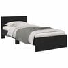 vidaXL Bed Frame with Headboard Black Oak 90 x 200 cm Engineered Wood