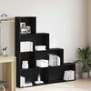 vidaXL Book Cabinet Black Oak 155 x 24 x 160 cm Engineered Wood