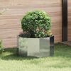 vidaXL Planter Silver 60 x 60 x 35 cm Galvanised Steel