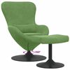 vidaXL Egg Chair with Footstool Light Green 63 x 73 x 90 cm Velvet